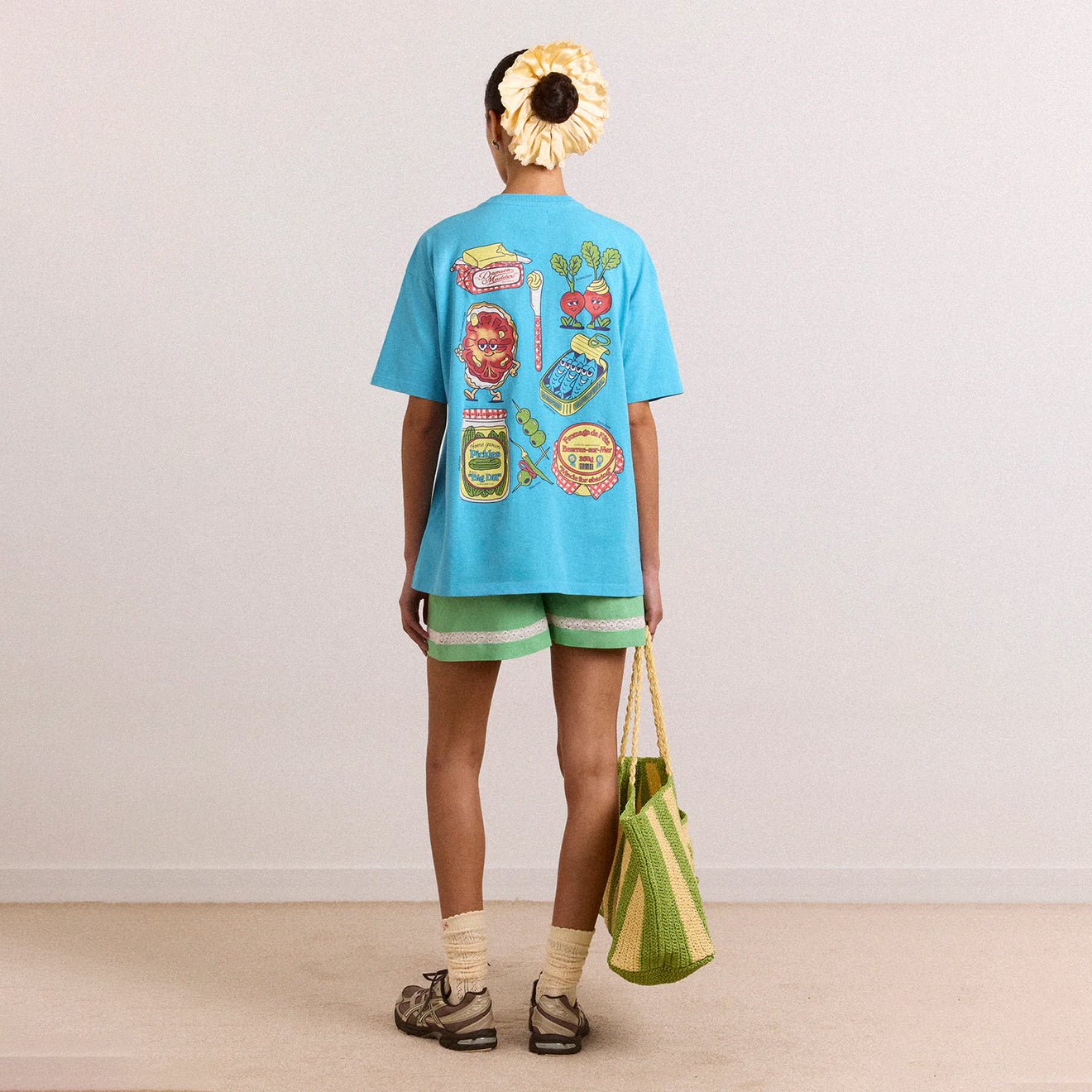 Damson Madder Womens Snack Plate Graphic Tee Blue