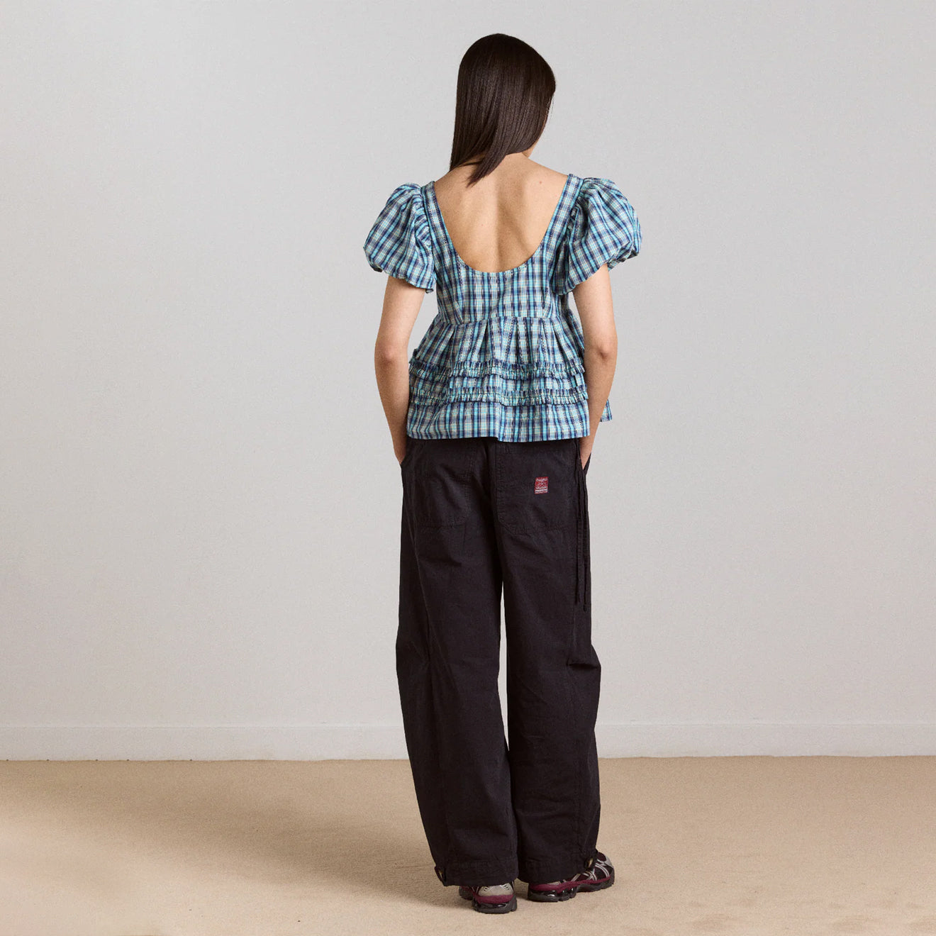 Damson Madder Womens Summer Joy Blouse Tomboy Check - pam pam 