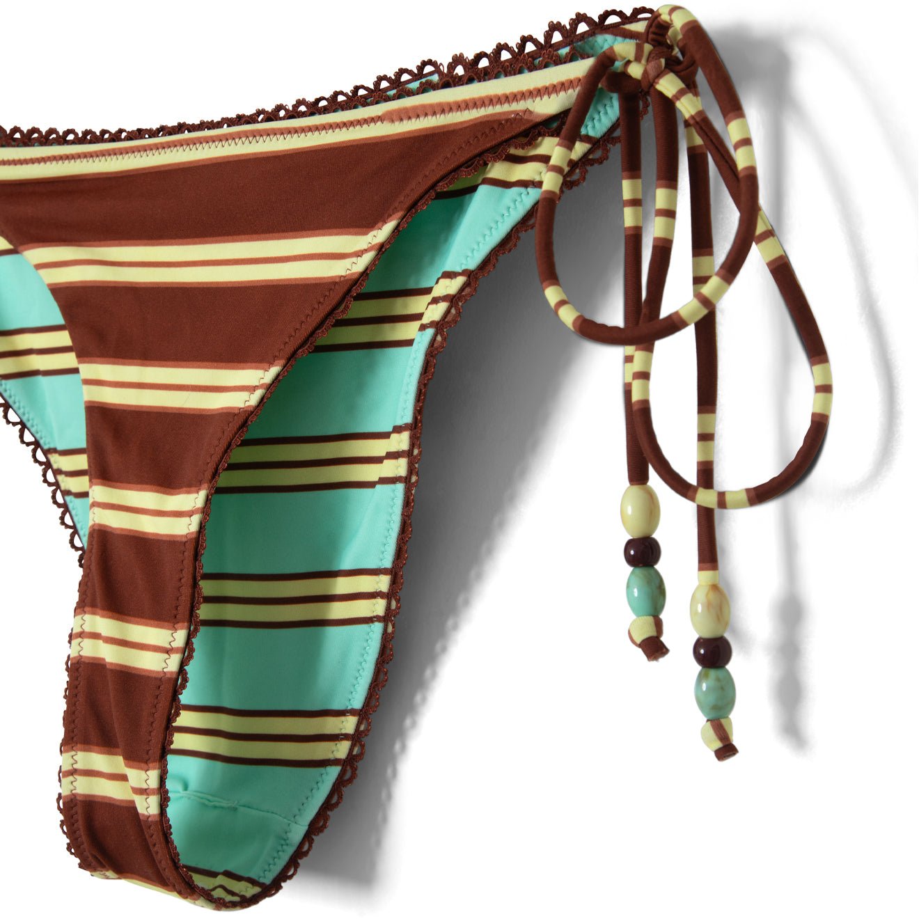 Damson Madder Womens Trudi Reversible Bikini Bottom Mix Stripe - pam pam 
