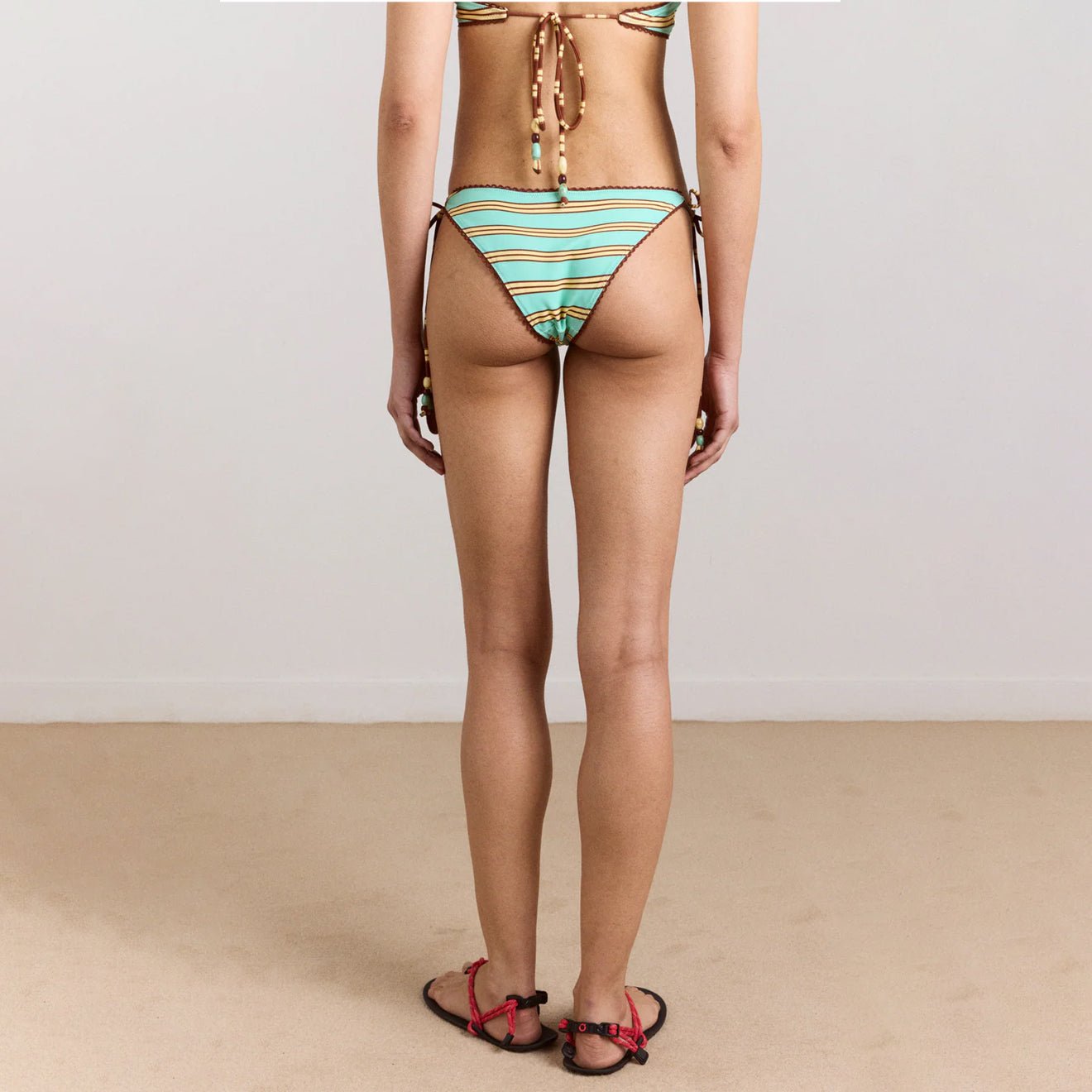Damson Madder Womens Trudi Reversible Bikini Bottom Mix Stripe - pam pam 