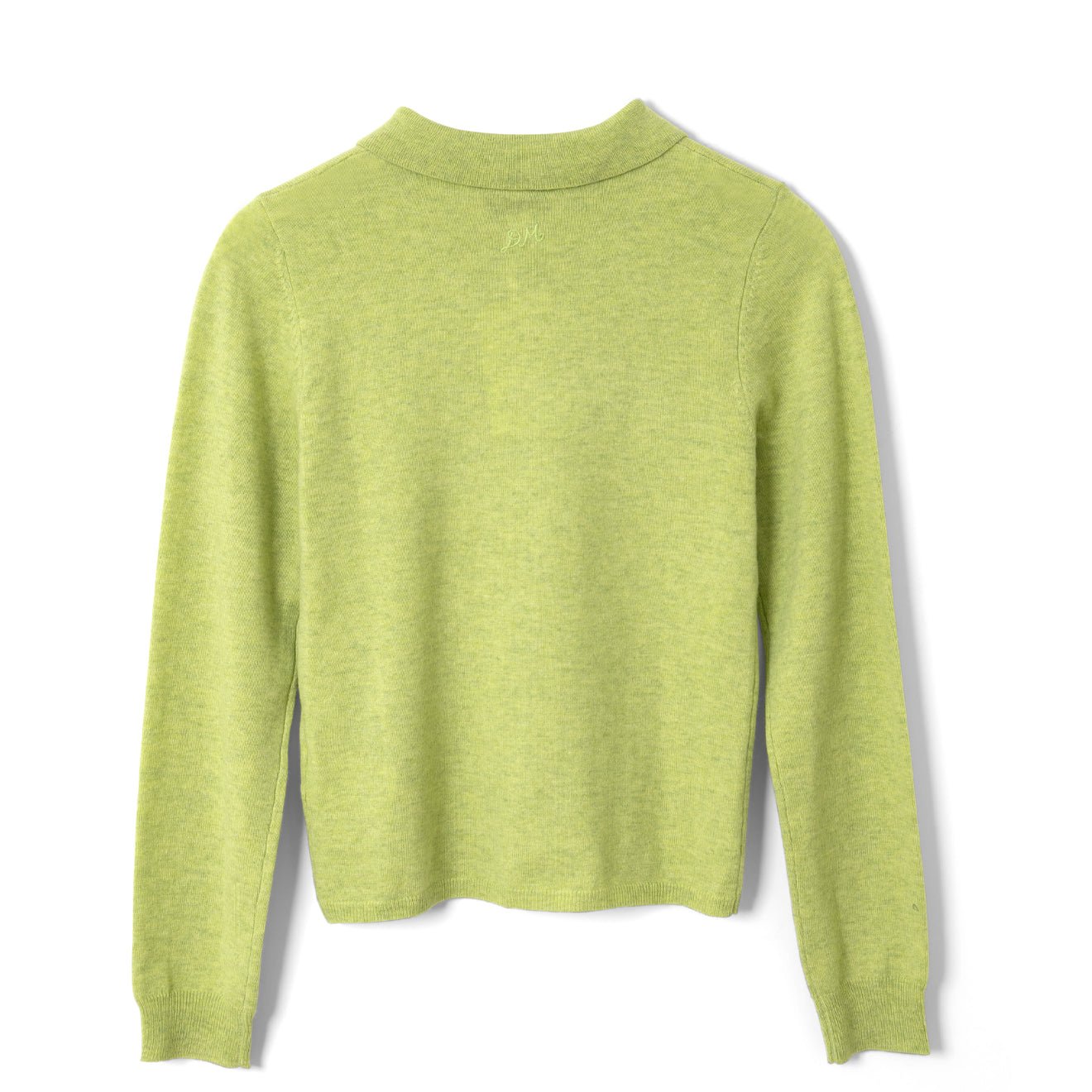 Damson Madder Womens Voula Wool And Cashmere Blend Cardigan Lime
