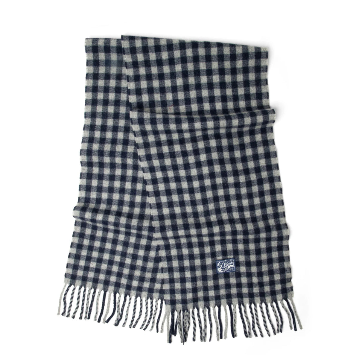 Damson Madder Wool Scarf Willow Gingham Multi
