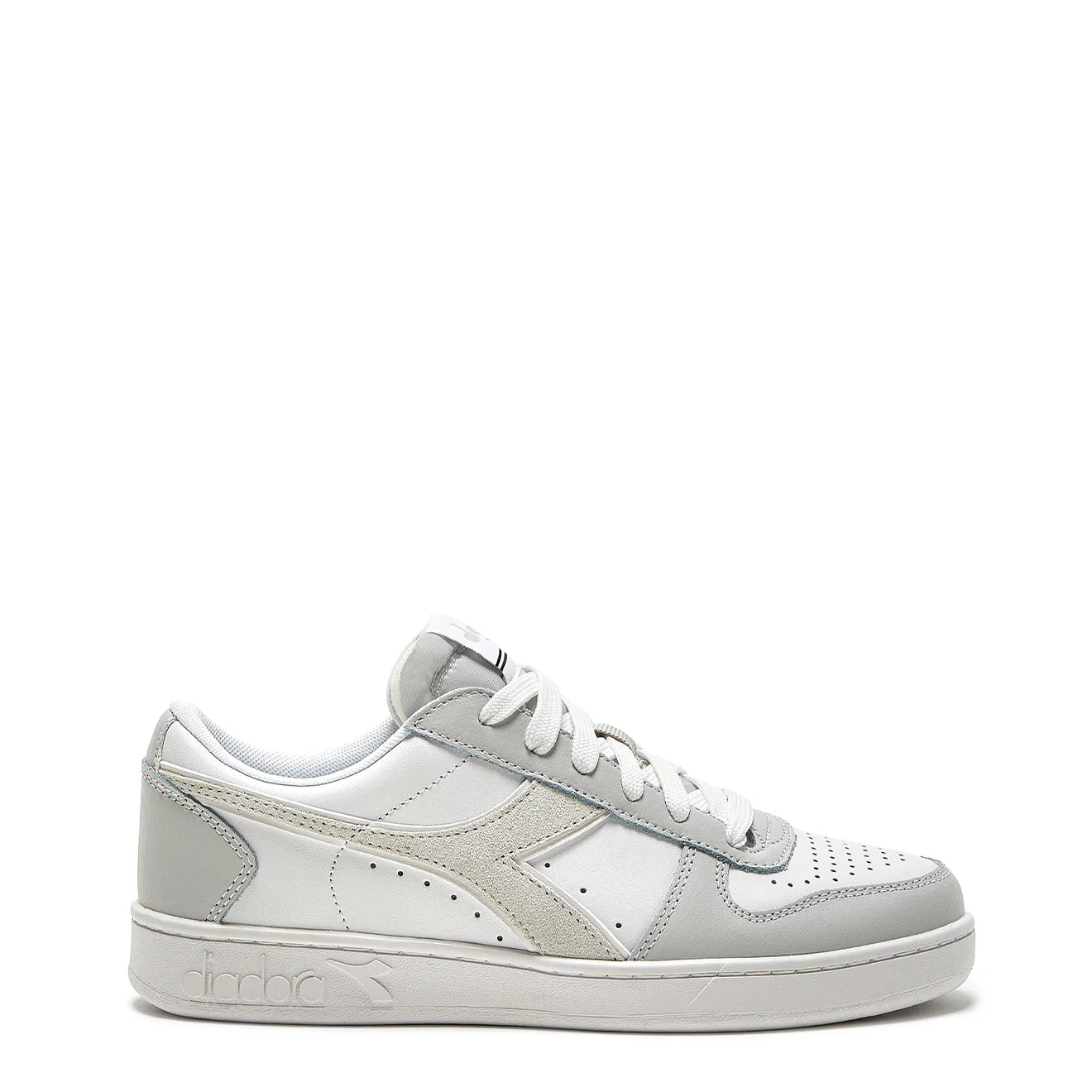 Diadora Magic Basket Low Leather Trainer Dawn Blue / White