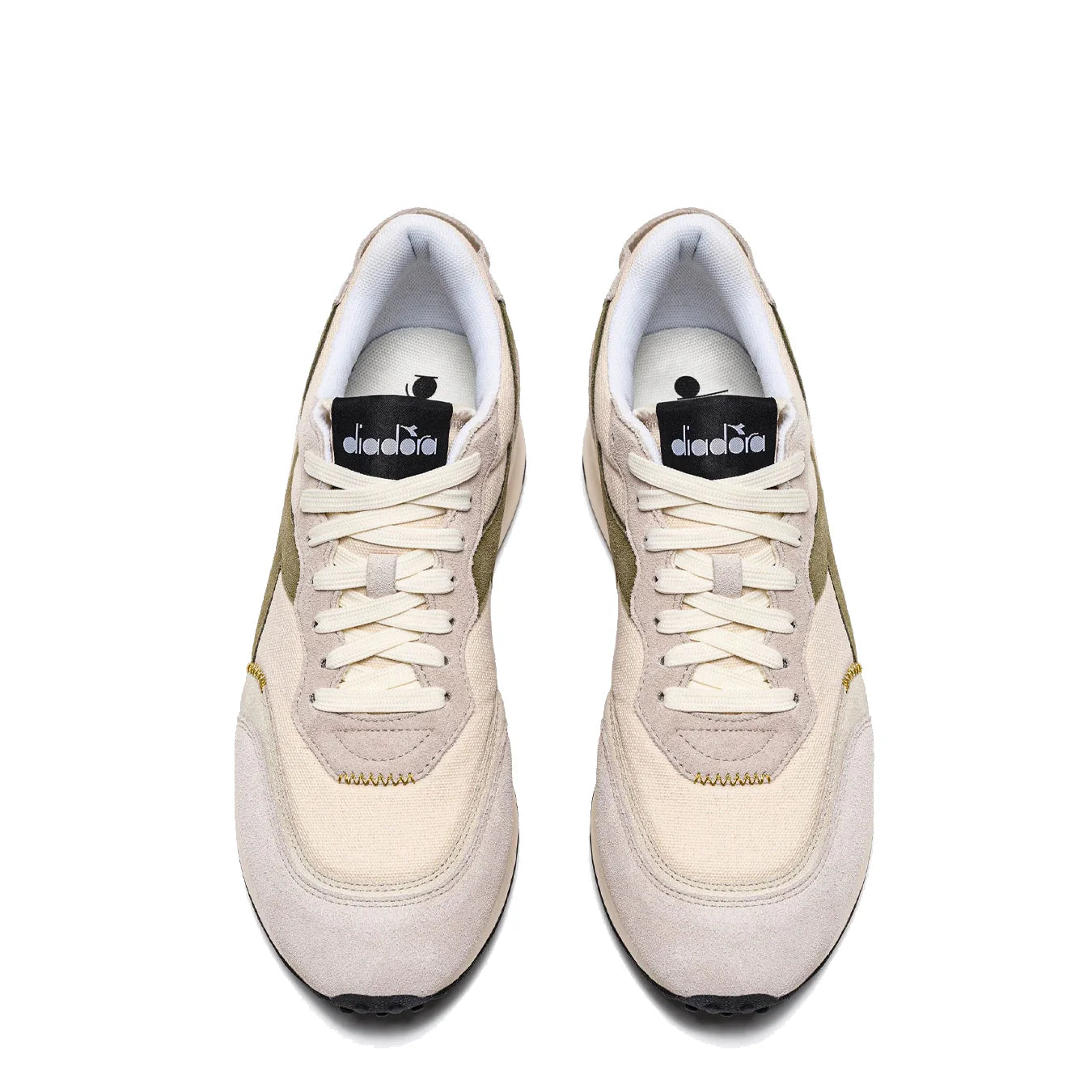 Diadora Womens Race Suede SW Trainer Pristine / Whitecap Gray