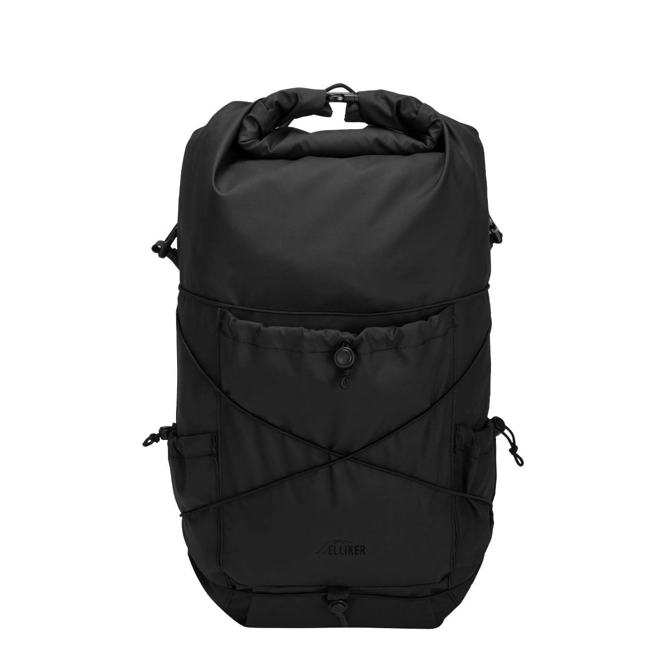 Elliker Buckden Roll Top Backpack Black - pam pam 