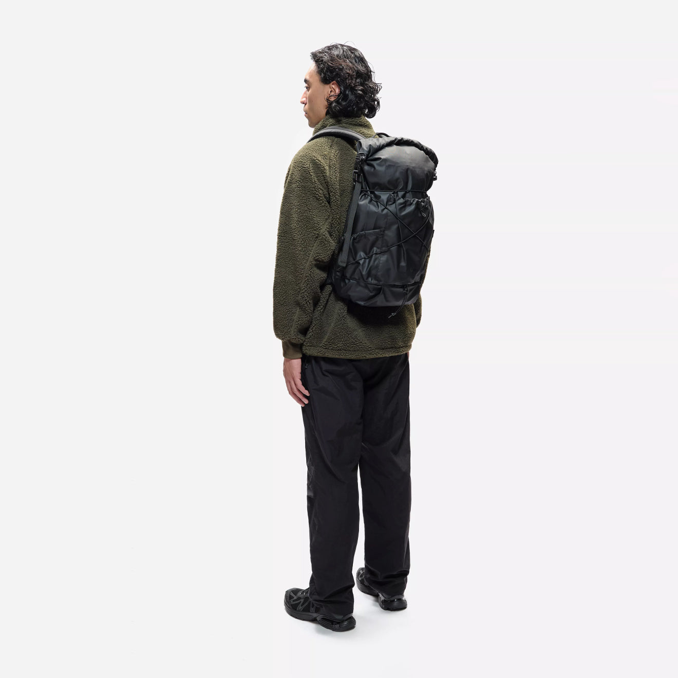 Elliker Buckden Roll Top Backpack Black - pam pam 