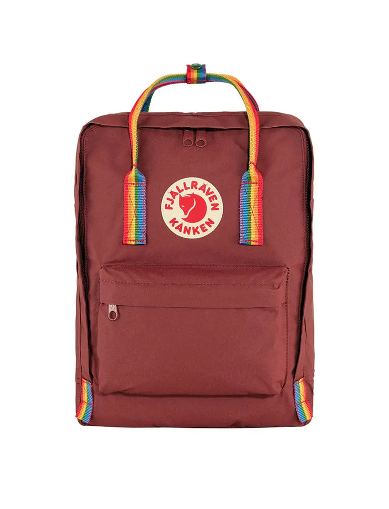 Fjallraven Kanken Classic Backpack Ox Red / Rainbow Pattern Fjallraven Kanken Bags