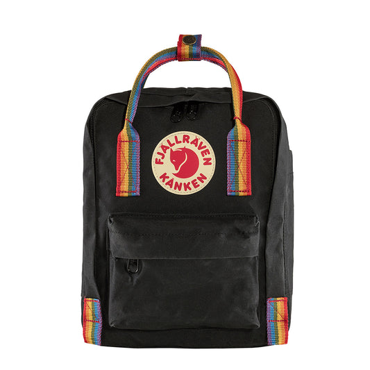 Fjallraven Kanken Rainbow Mini Black Rainbow Pattern - pam pam