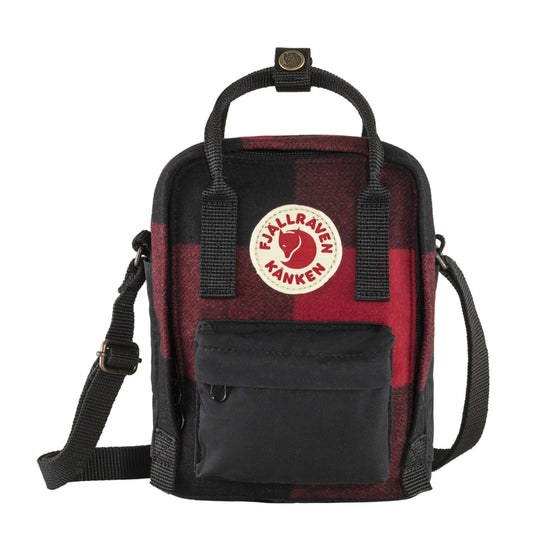 Fjallraven Kanken Re-Wool Sling Red / Black - pam pam
