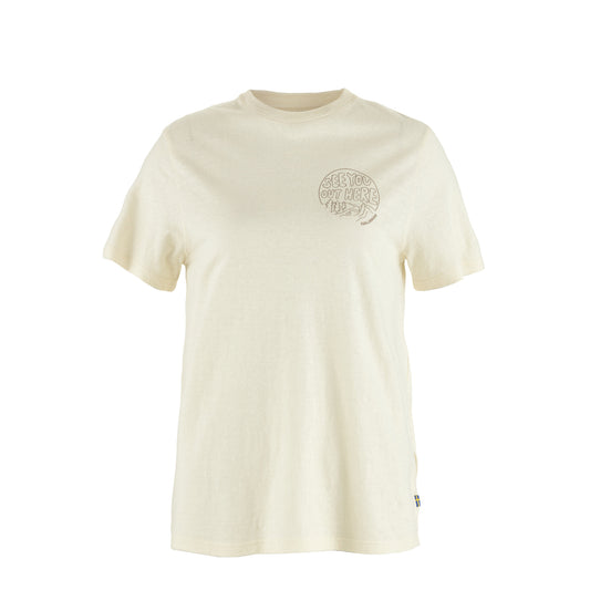 Fjallraven Womens Hemp Blend Out Here T-shirt Chalk White