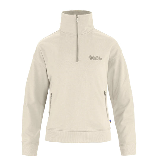 Fjallraven Womens Vardag Half Zip Sweater Chalk White