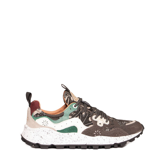 Flower Mountain Womens Yamano 3 Suede Animal Anthracite Green