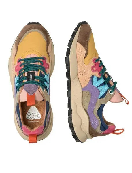 Flower Mountain Womens Yamano 3 Trainers Beige / Orca / Sage