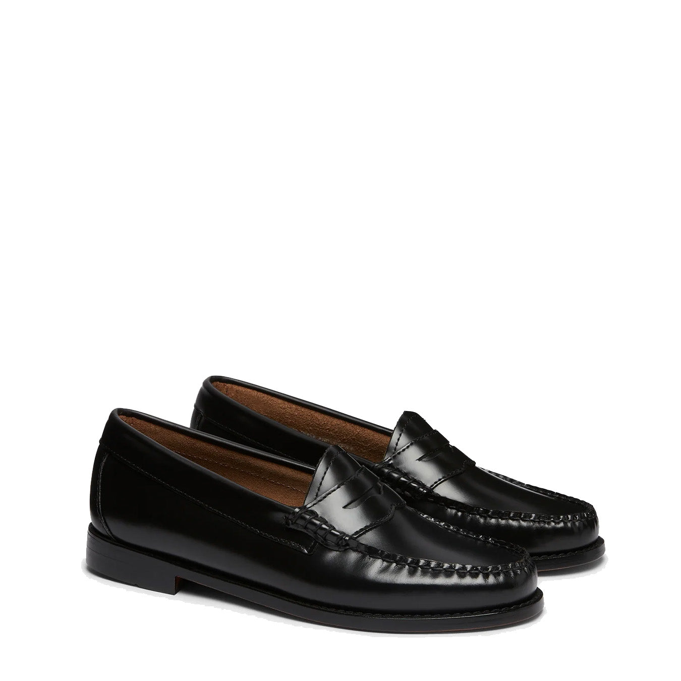 G.H.Bass Womens Bass Weejun Penny Loafer Black Leather - pam pam 