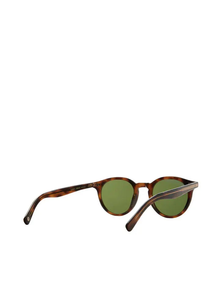 Garrett Leight Clune X 47 Sunglasses Spotted Brown Shell/Pure Green Garrett Leight