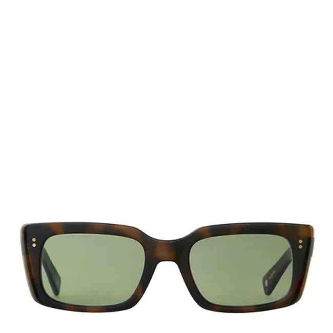 Garrett Leight GL 3030 49 Sunglasses Spotted Brown Shell/Semi-Flat Valley View Green