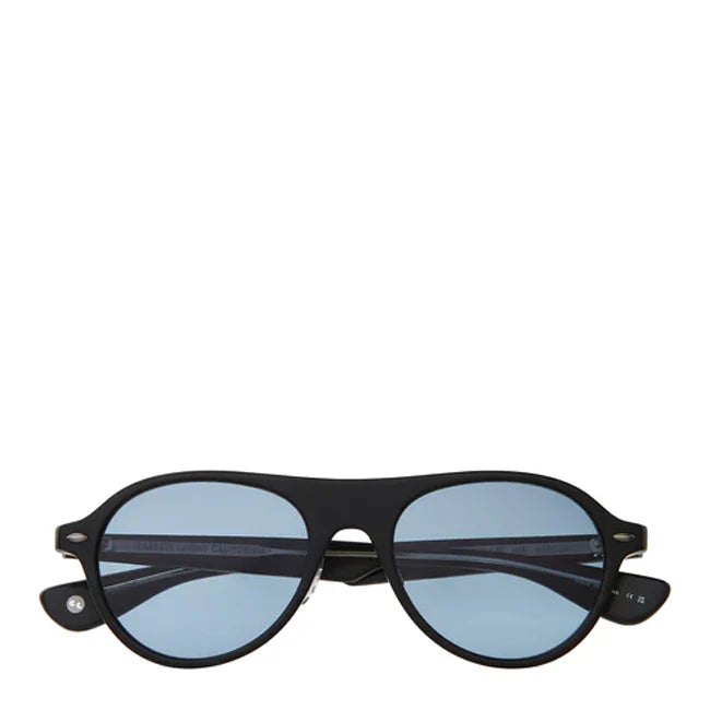 Garrett Leight Lady Eckhart 50 Sunglasses Matte Black/Pacifica