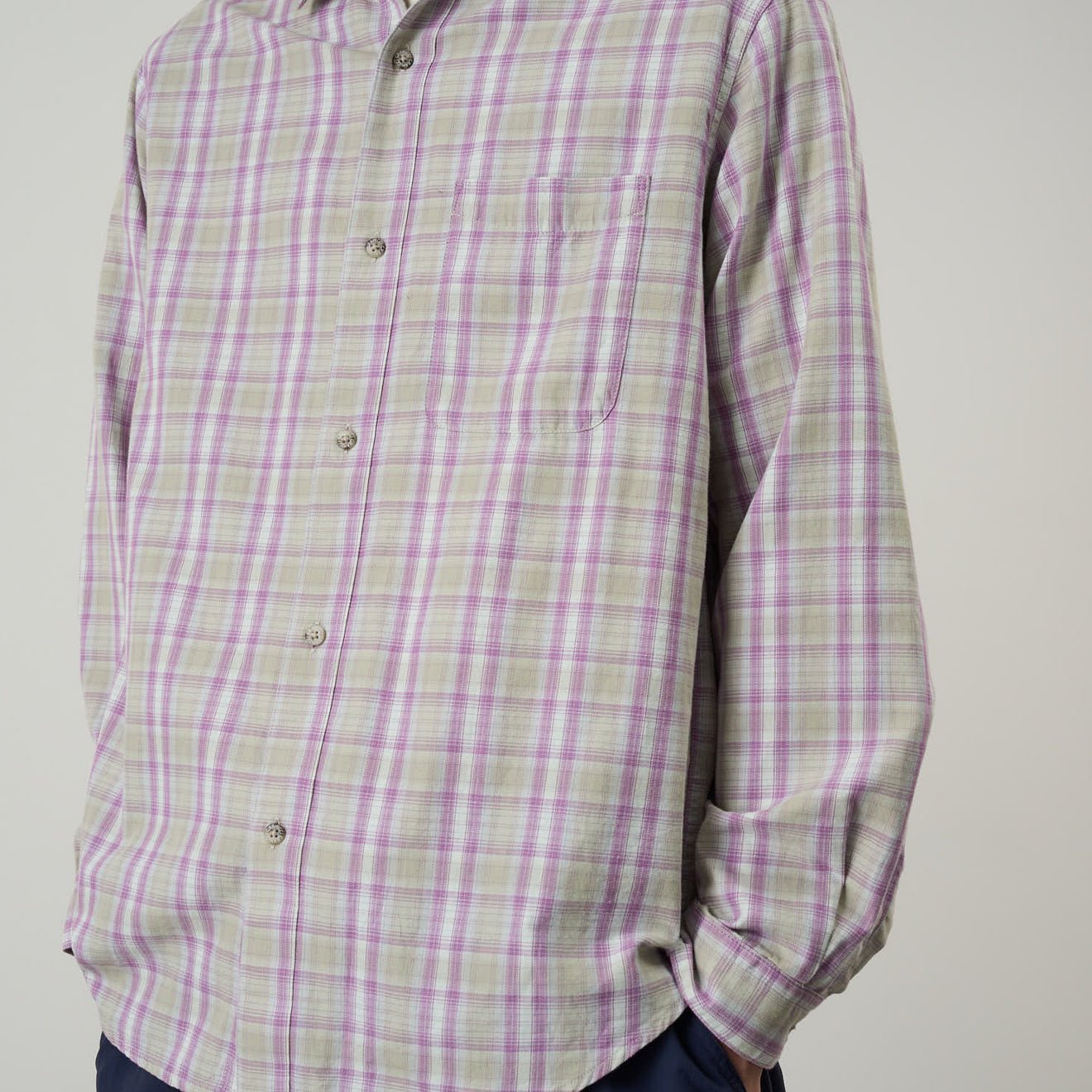 Gramicci L/S Checkered Ombre Shirt Purple