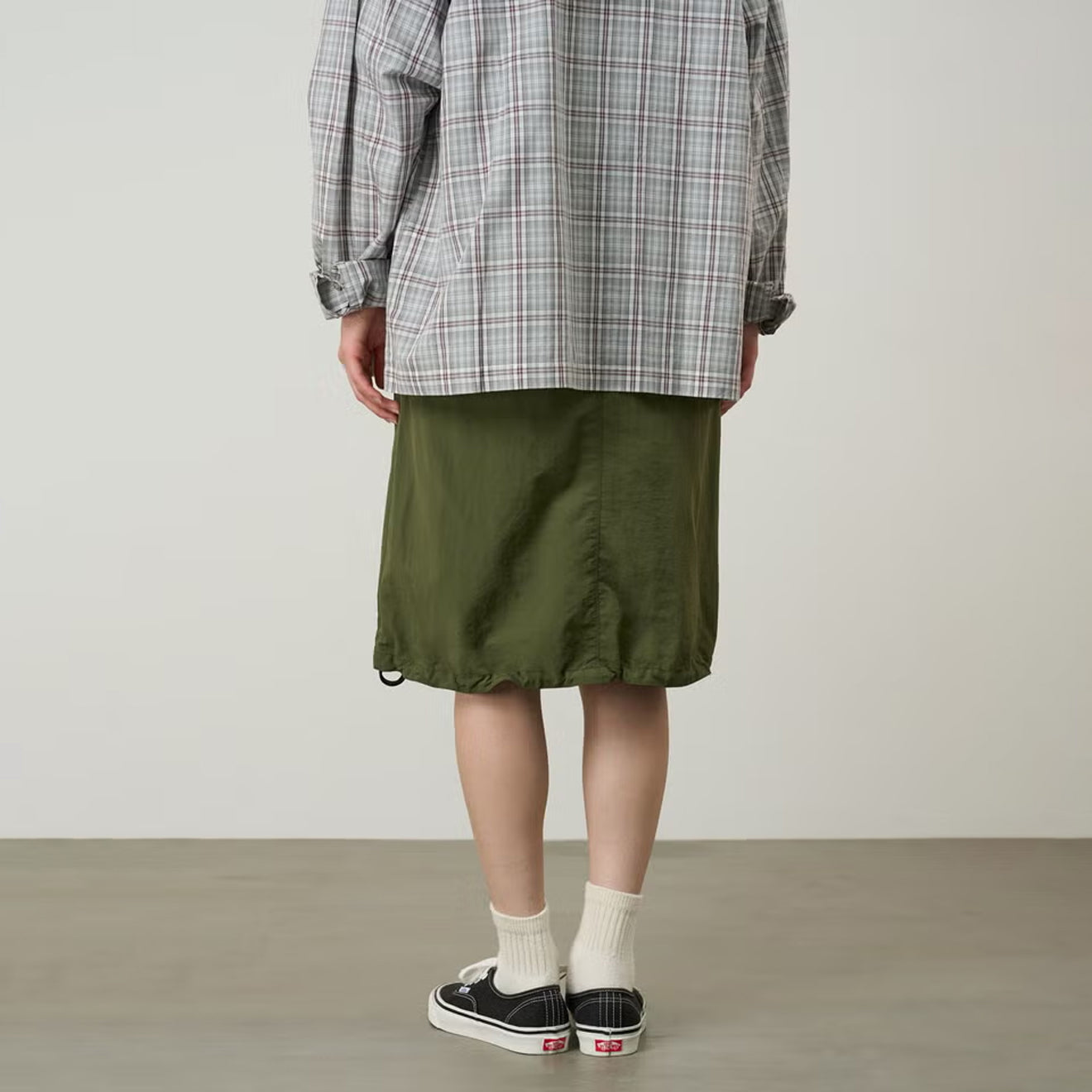 Gramicci Womens Nylon Packable Midi Skirt Olive