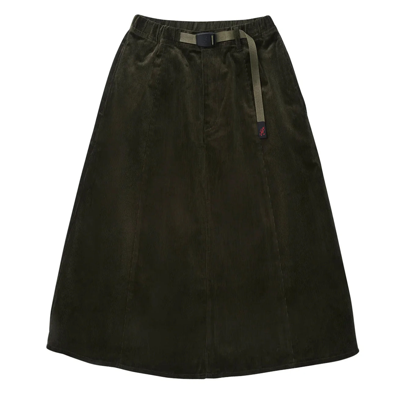 Gramicci Womens Paneled Midi Skirt Olive Green