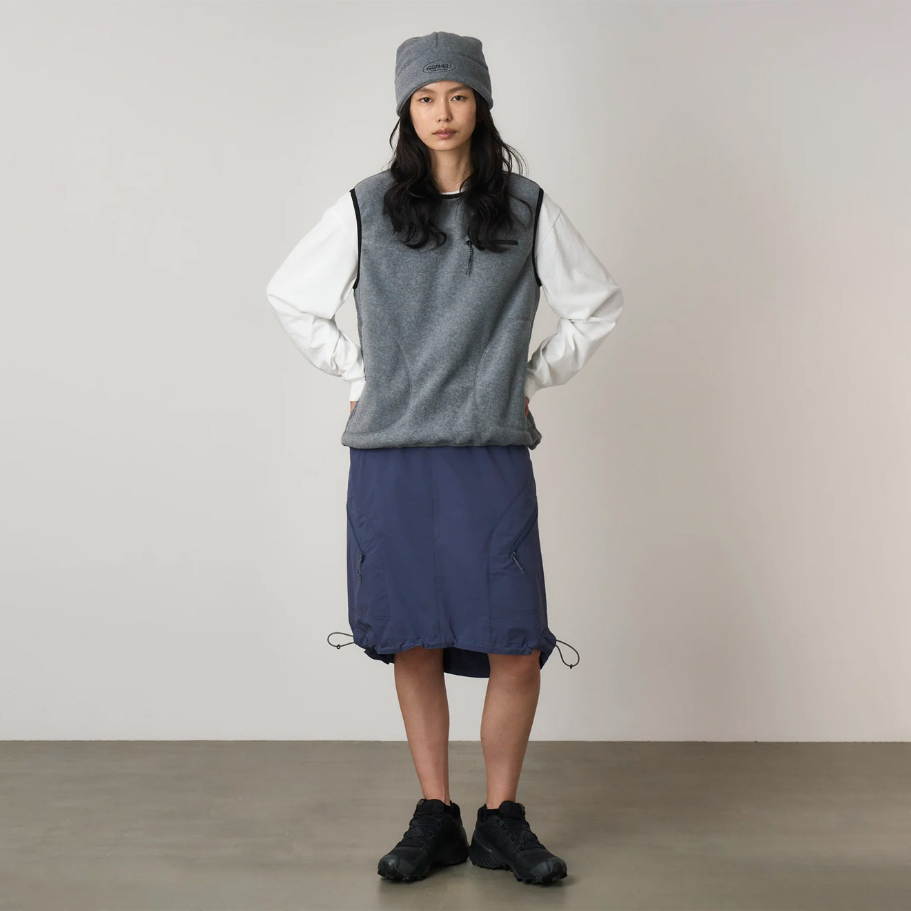 Gramicci Womens Thermal Fleece Pullover Heather Grey - pam pam 