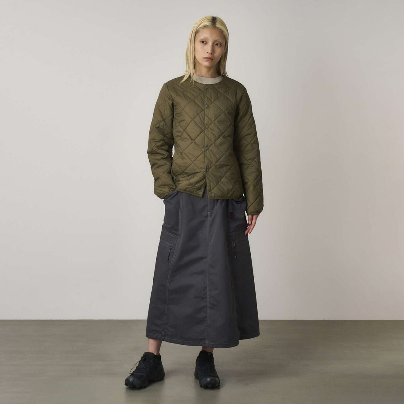 Gramicci Womens Thermal Insulation Quilted Jacket Deep Laurel - pam pam 