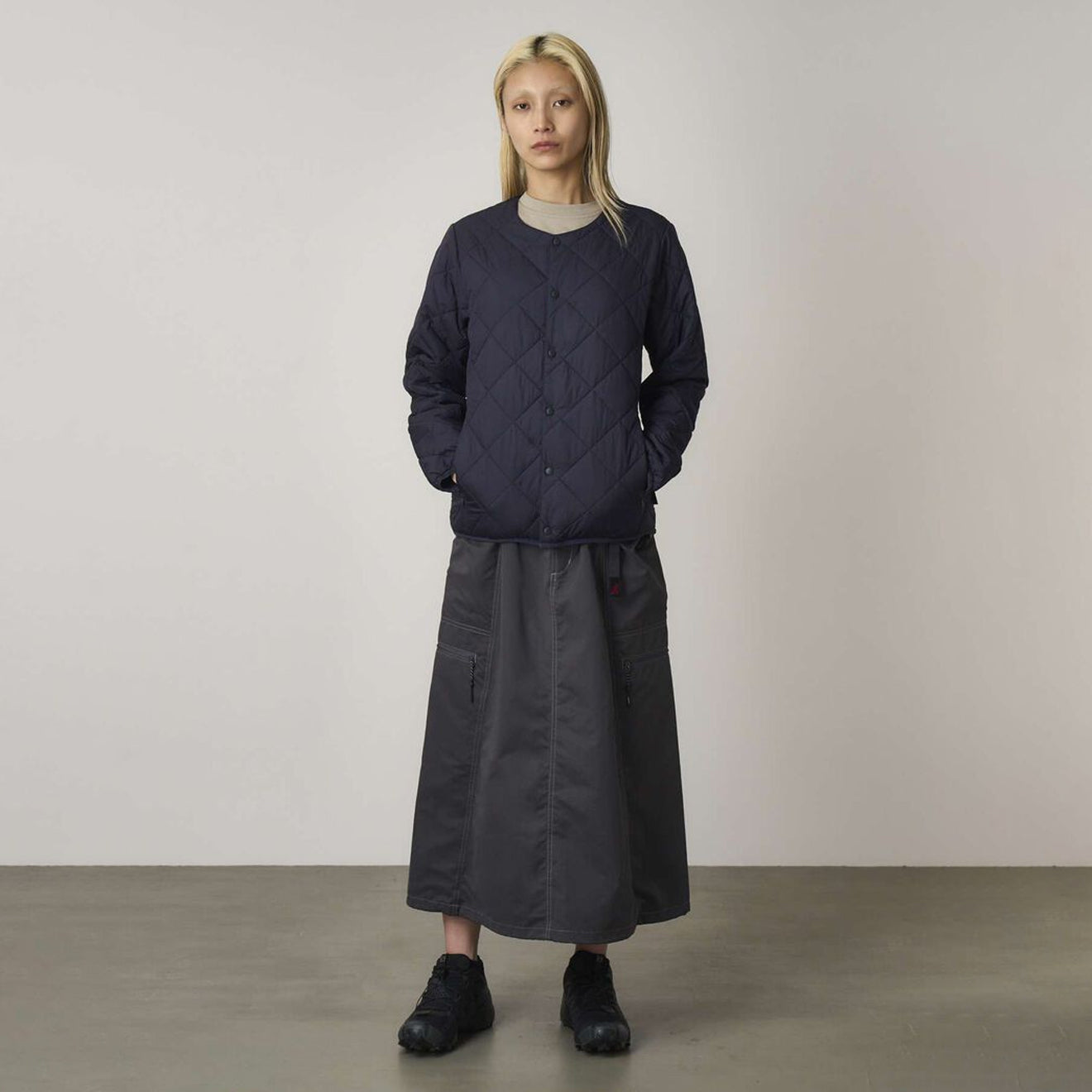 Gramicci Womens Thermal Insulation Quilted Jacket Navy - pam pam 