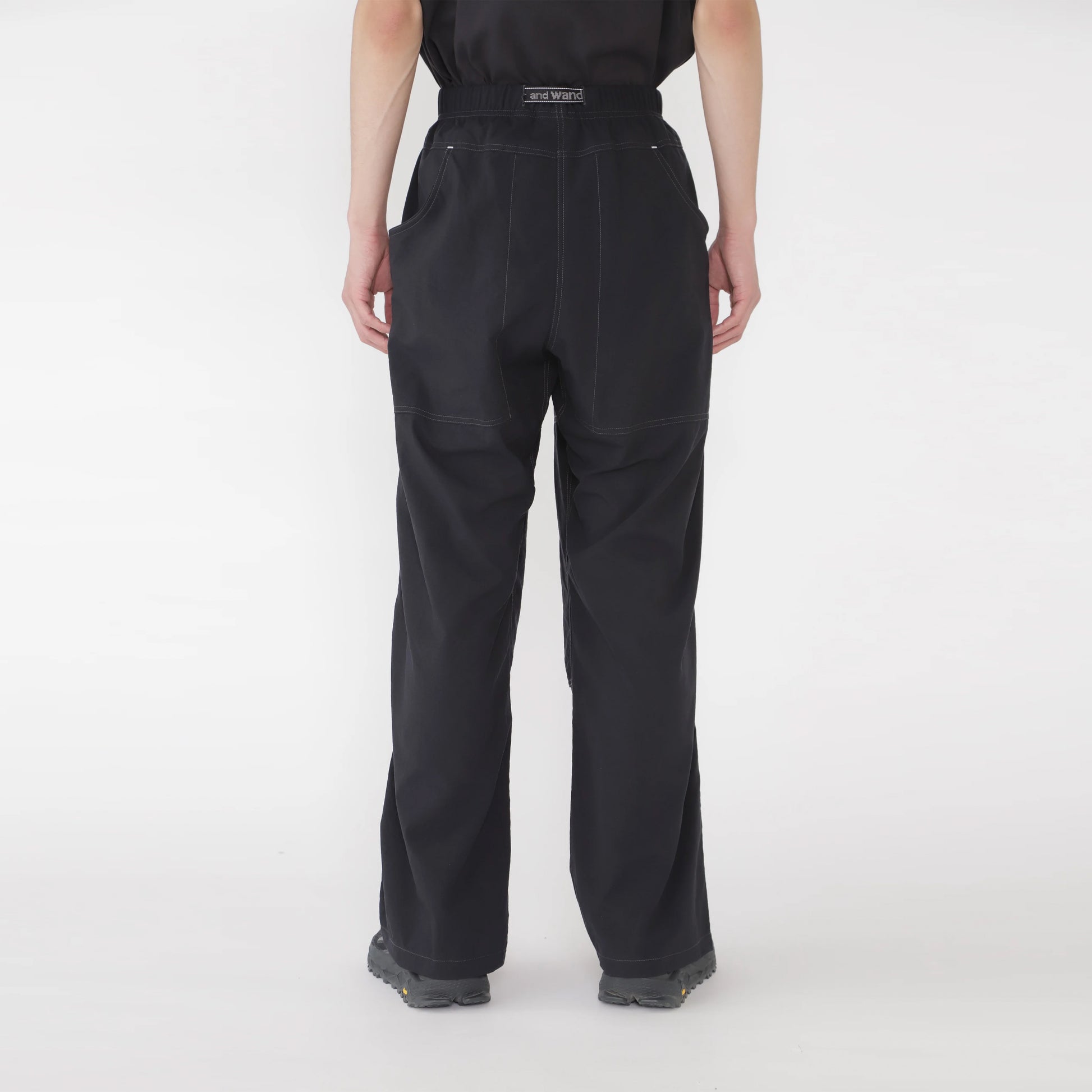 Gramicci x And Wander Womens Nylon Double Knee Pant Black - pam pam 