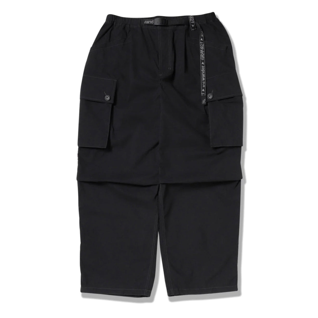 Gramicci x And Wander Womens Military Wide Pant Black - pam pam 