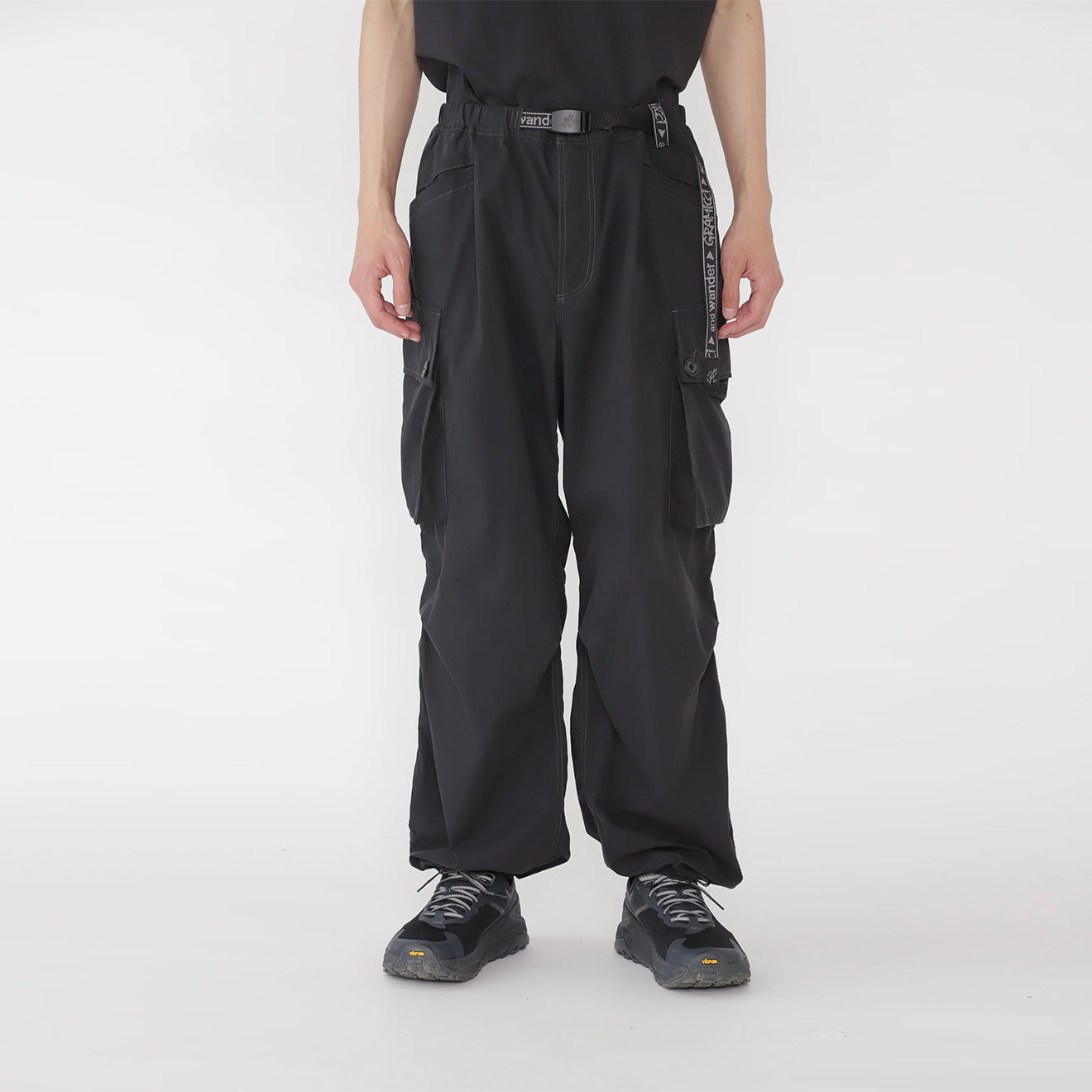 Gramicci x And Wander Womens Military Wide Pant Black - pam pam 