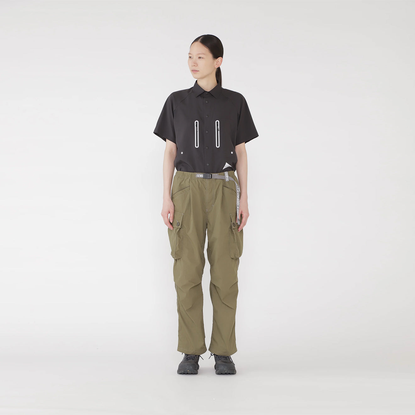 Gramicci x And Wander Womens Military Wide Pant Khaki - pam pam 