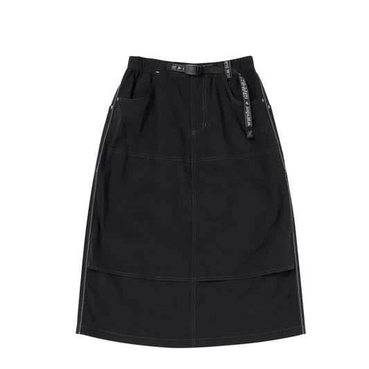 Gramicci x And Wander Womens Nylon Double Knee Skirt Black - pam pam