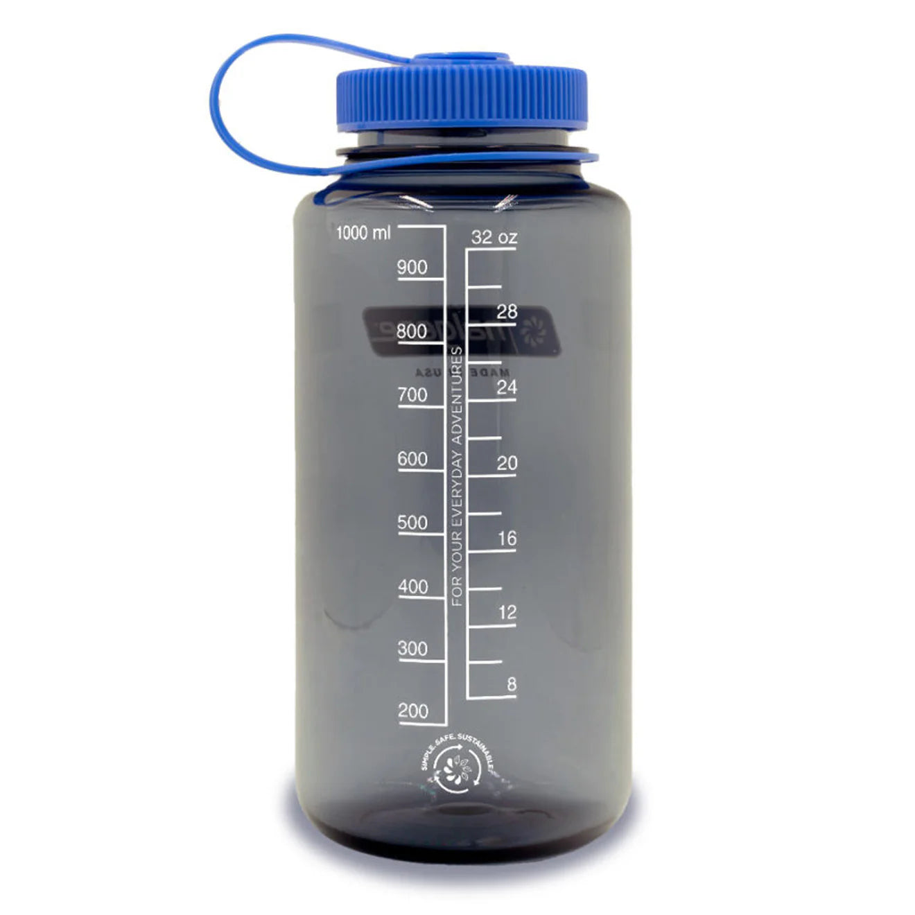 Nalgene Wide Mouth 1L Tritan Sustain Bottle Gray