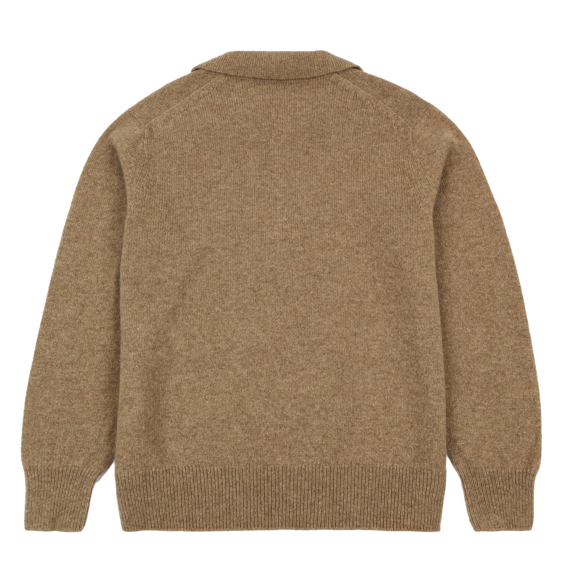 Sunspel Womens Lambswool Polo Mink - pam pam 