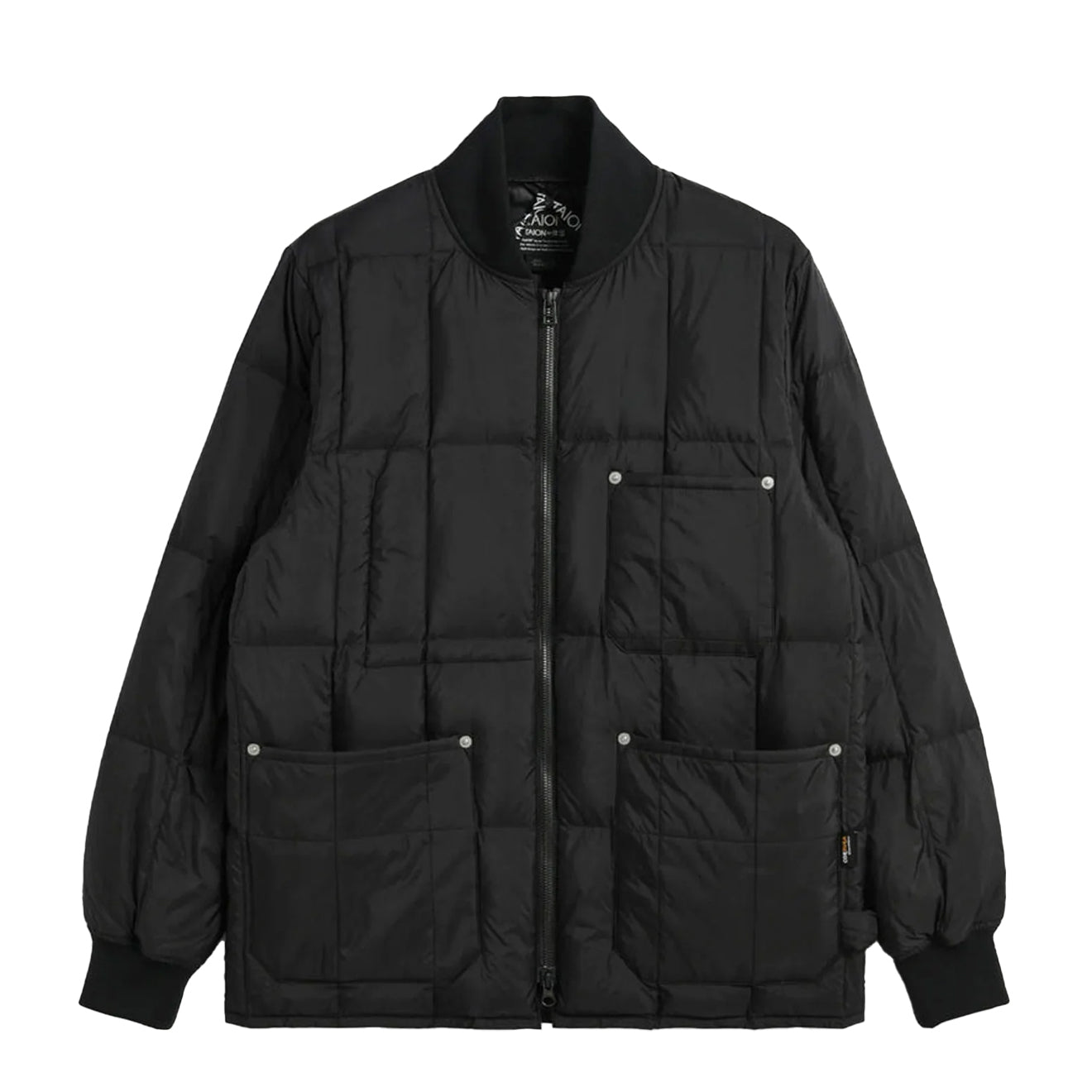 Taion Work W-Zip Lib Down Jacket Black