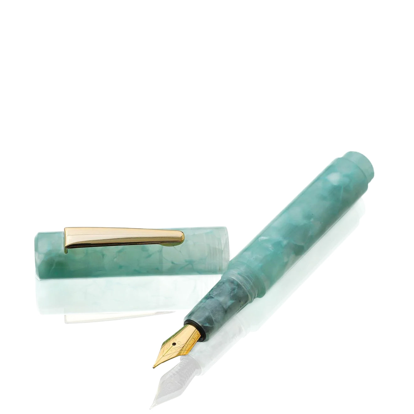 Hightide Attache Marbled Fountain Pen Mint - pam pam 