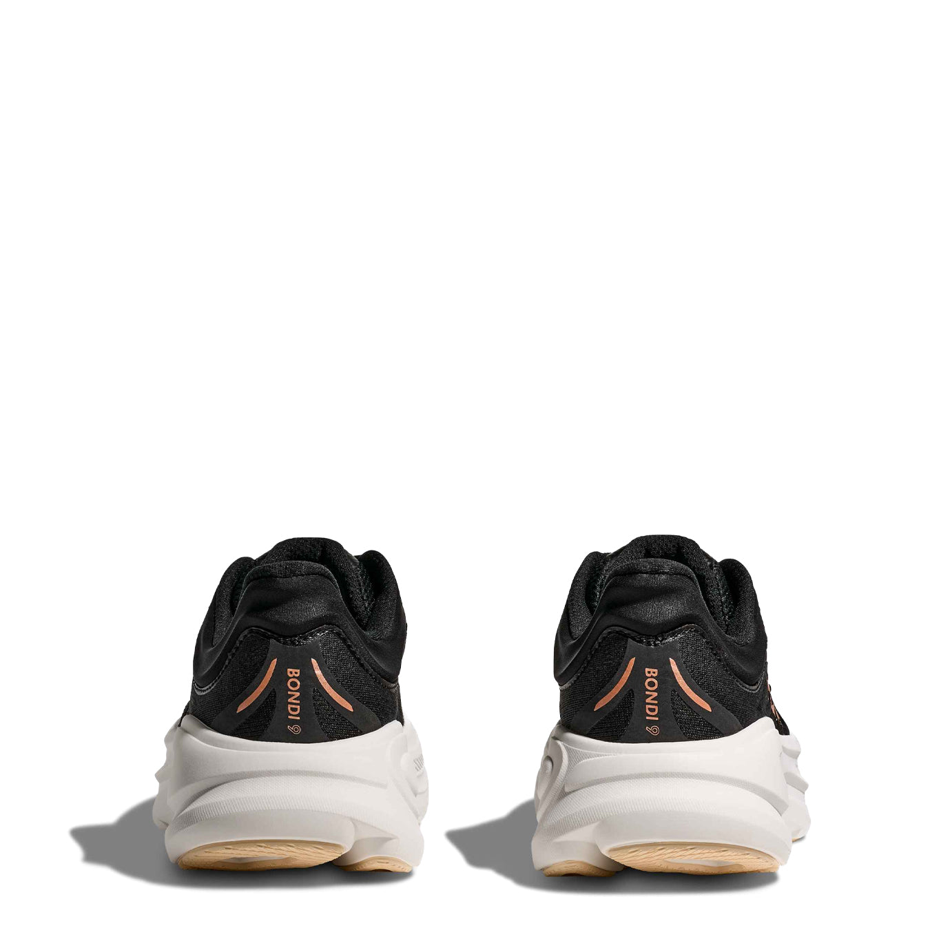 Hoka Womens Bondi 9 Trainer Black / Rose Gold - pam pam 