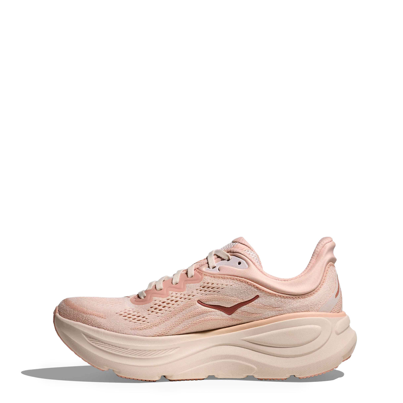 Hoka Womens Bondi 9 Trainer Rose Latte / Rose Cream - pam pam 