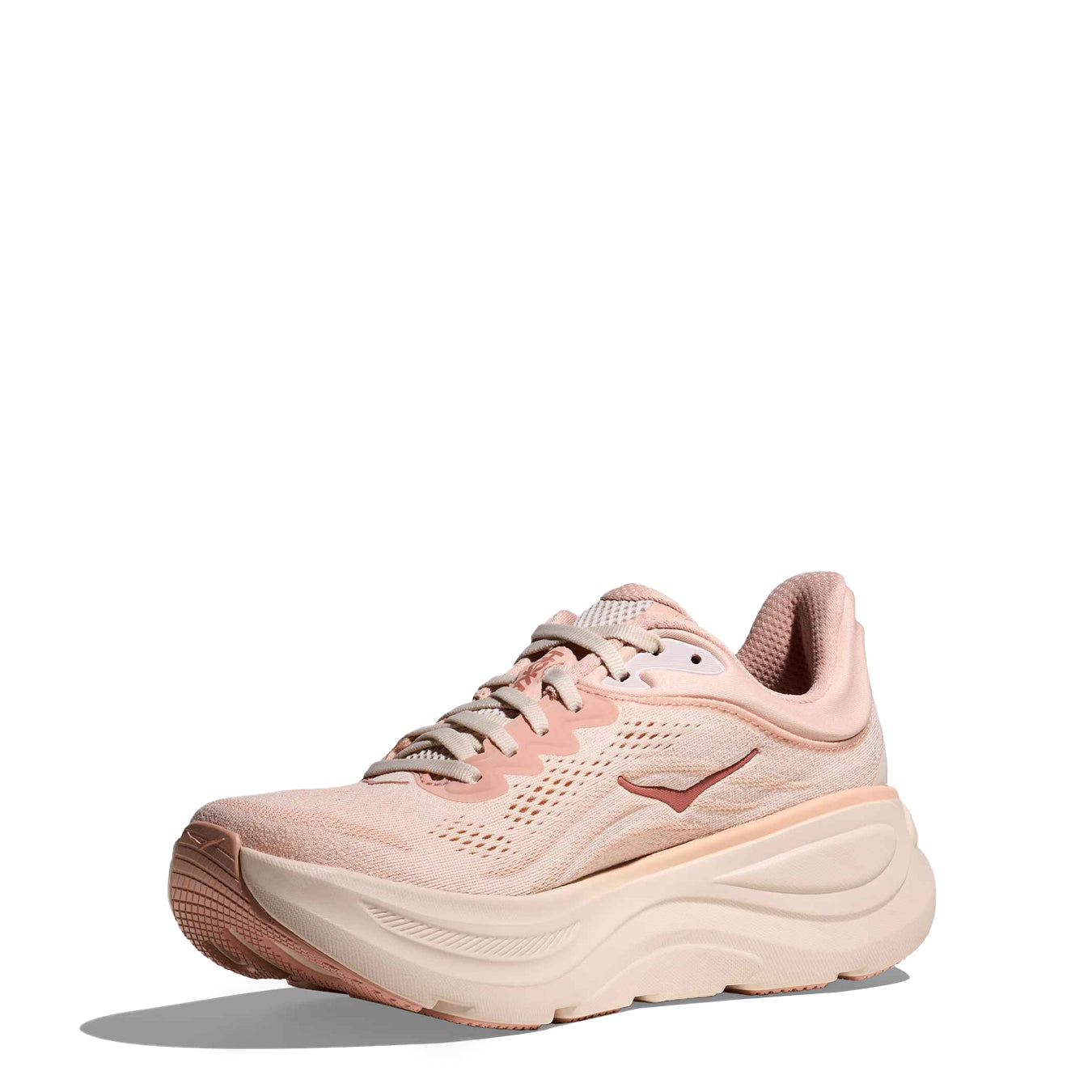 Hoka Womens Bondi 9 Trainer Rose Latte / Rose Cream - pam pam 