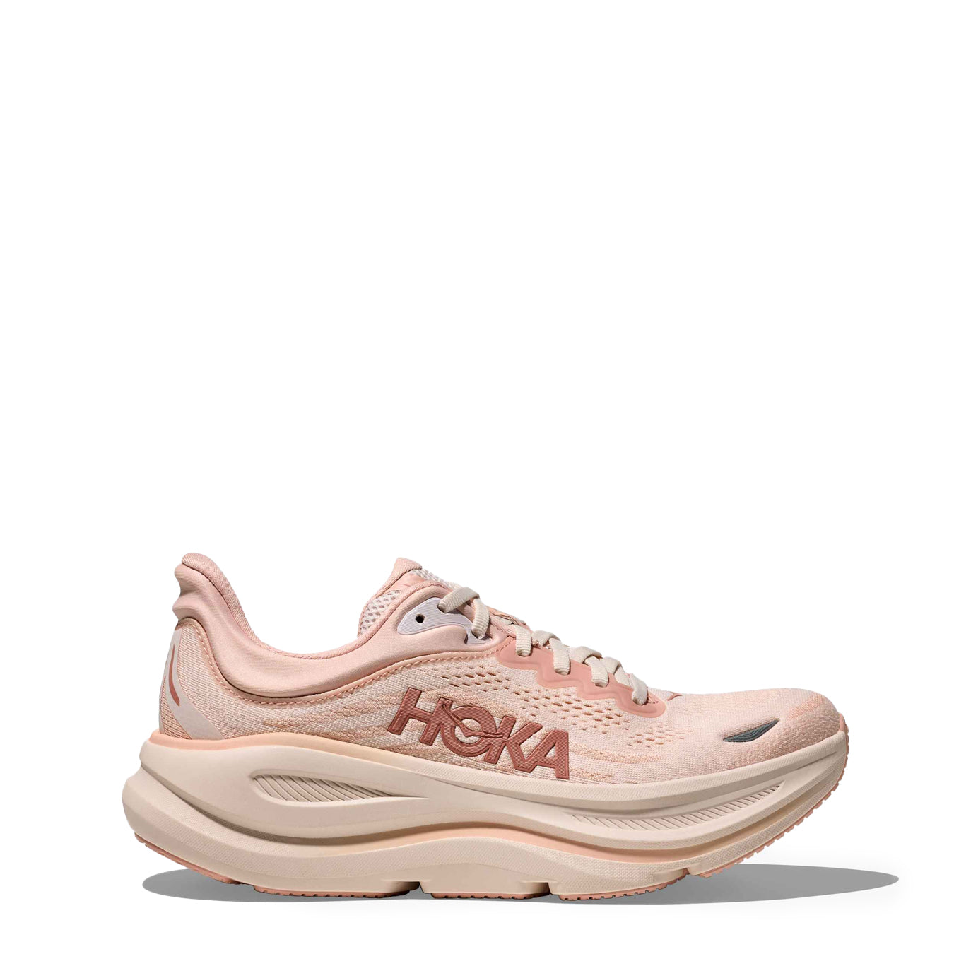 Hoka Womens Bondi 9 Trainer Rose Latte / Rose Cream - pam pam 