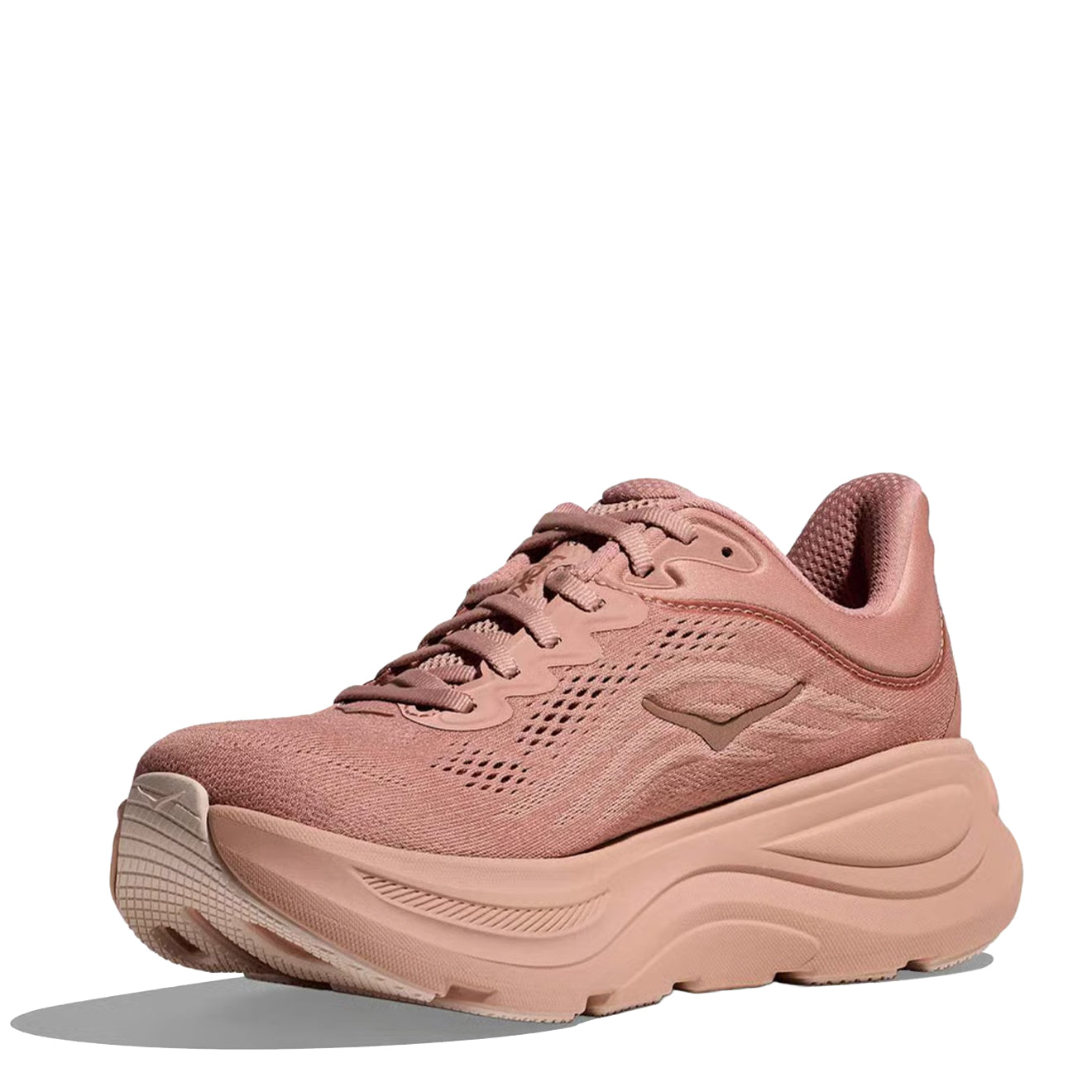 Hoka Womens Bondi 9 Trainer Sienna / Rose Gold - pam pam 