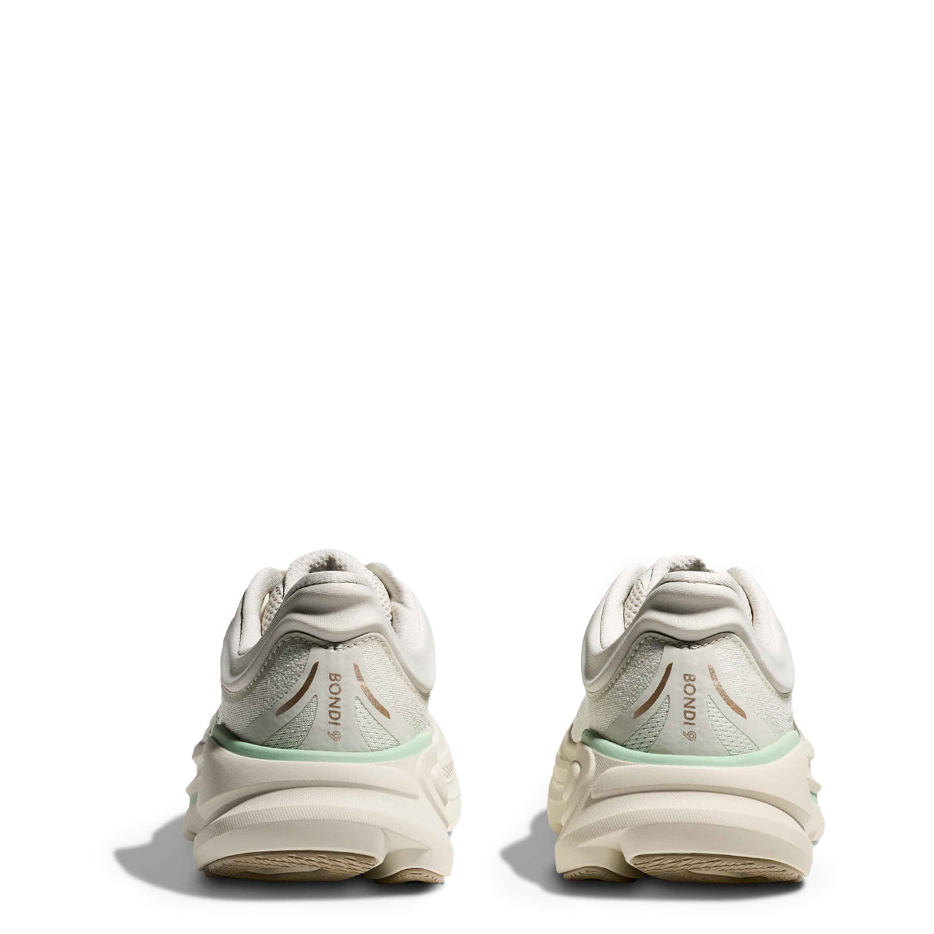 Hoka Womens Bondi 9 Trainer Truffle Salt / Sea Glass - pam pam 
