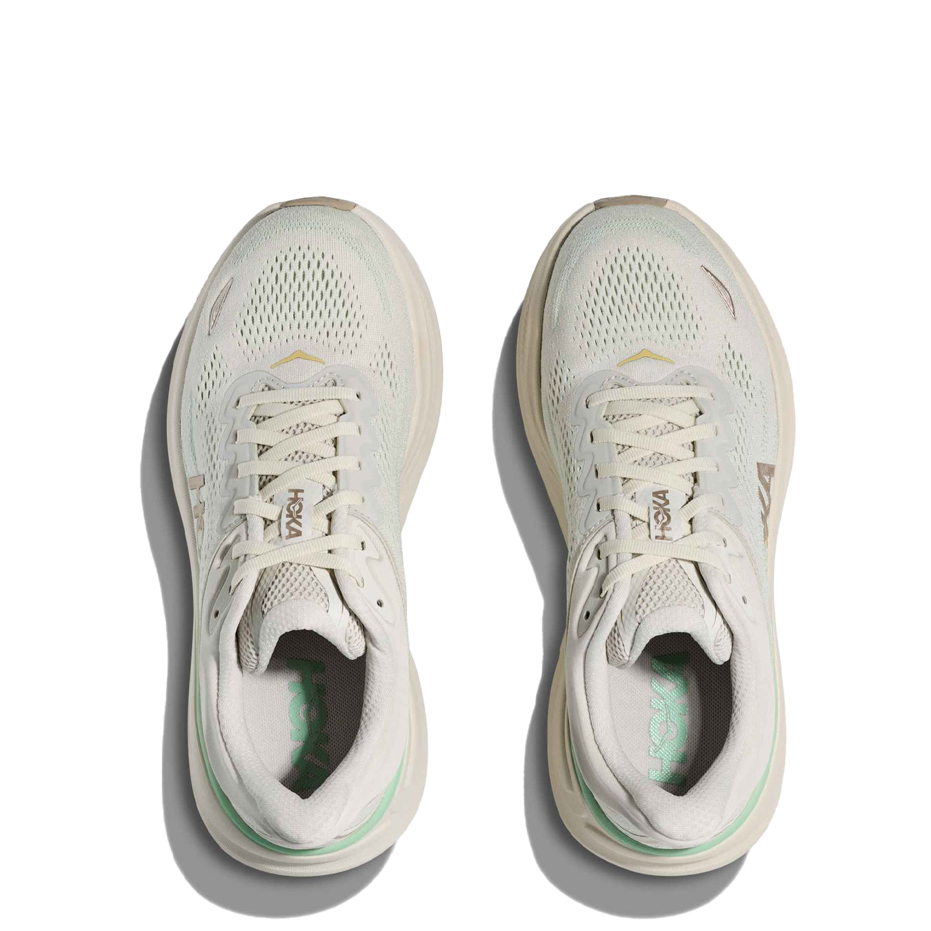 Hoka Womens Bondi 9 Trainer Truffle Salt / Sea Glass - pam pam 