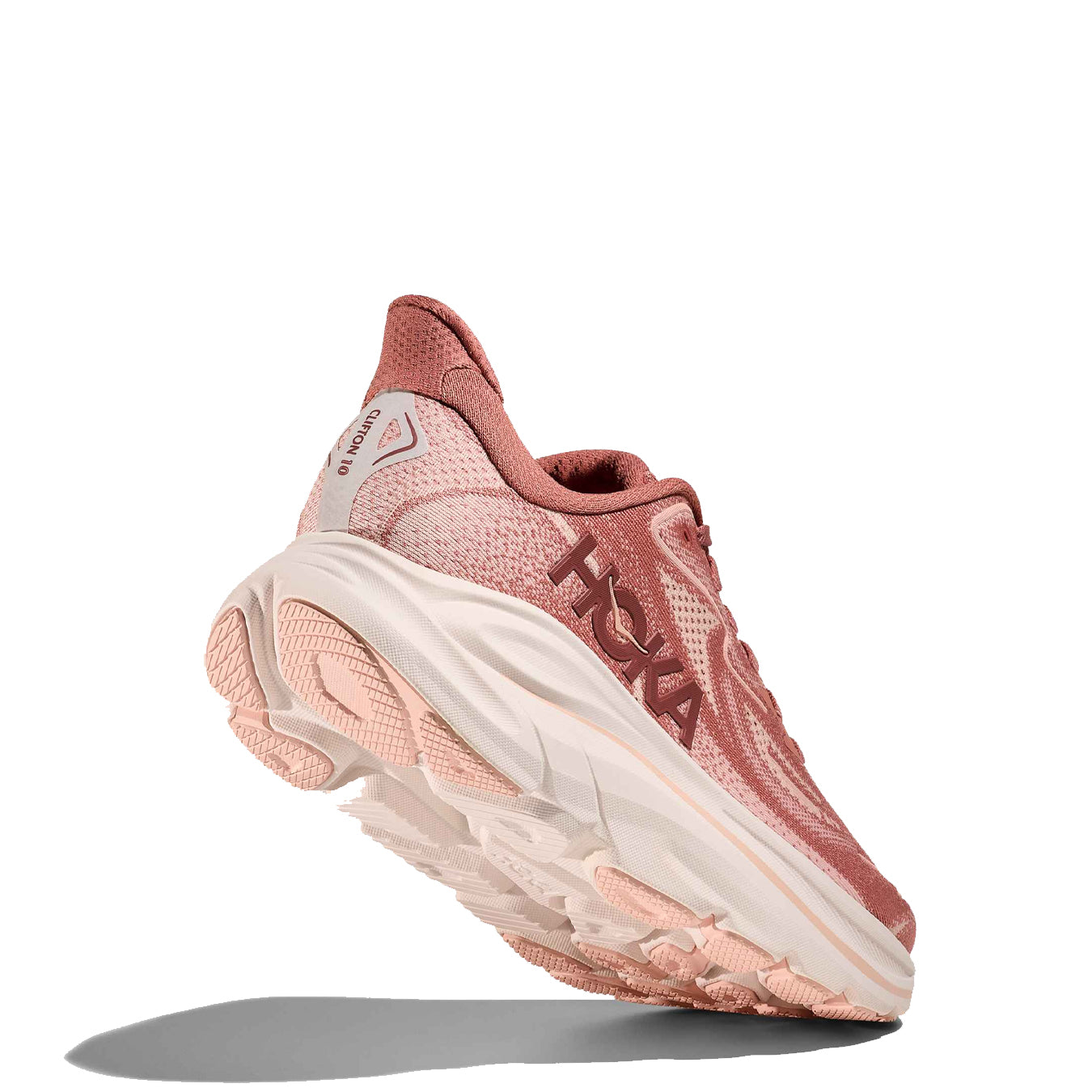 Hoka Womens Clifton 10 Trainer Blush / Rose Latte - pam pam 