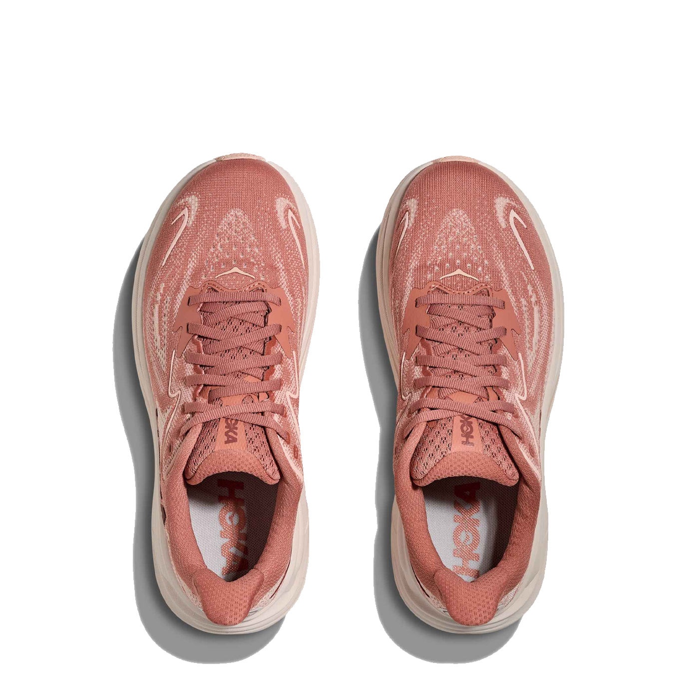 Hoka Womens Clifton 10 Trainer Blush / Rose Latte - pam pam 