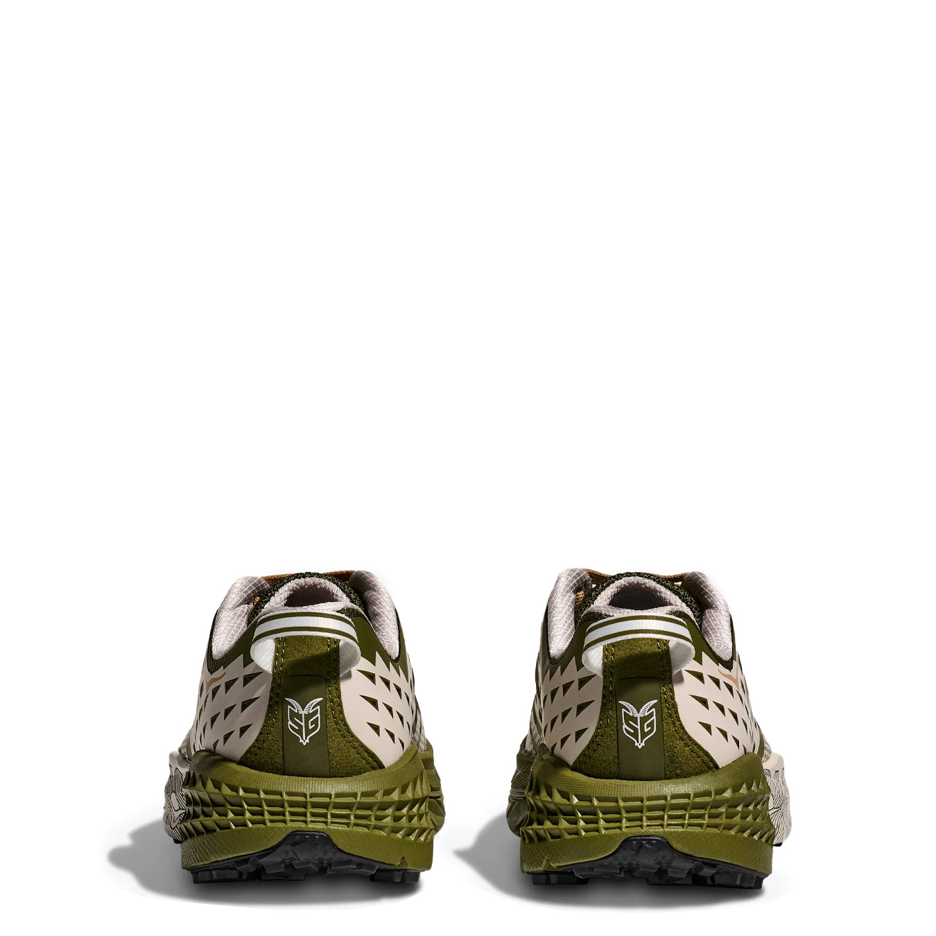 Hoka Womens Speedgoat 2 Trainer Moss Green / Rose Cream - pam pam 