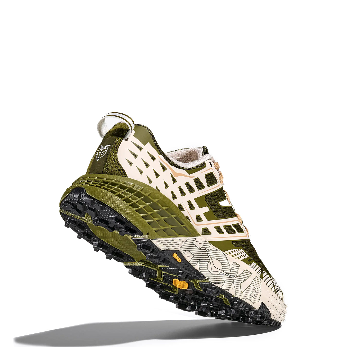 Hoka Womens Speedgoat 2 Trainer Moss Green / Rose Cream - pam pam 