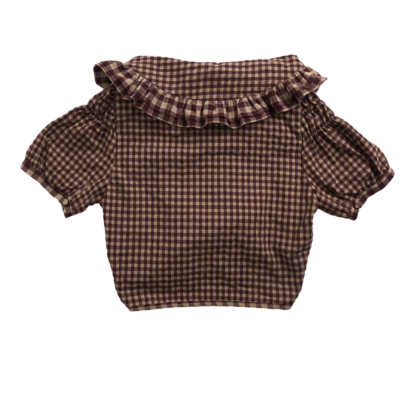 House of Sunny Womens Gingham Ruffle Top Multi Check