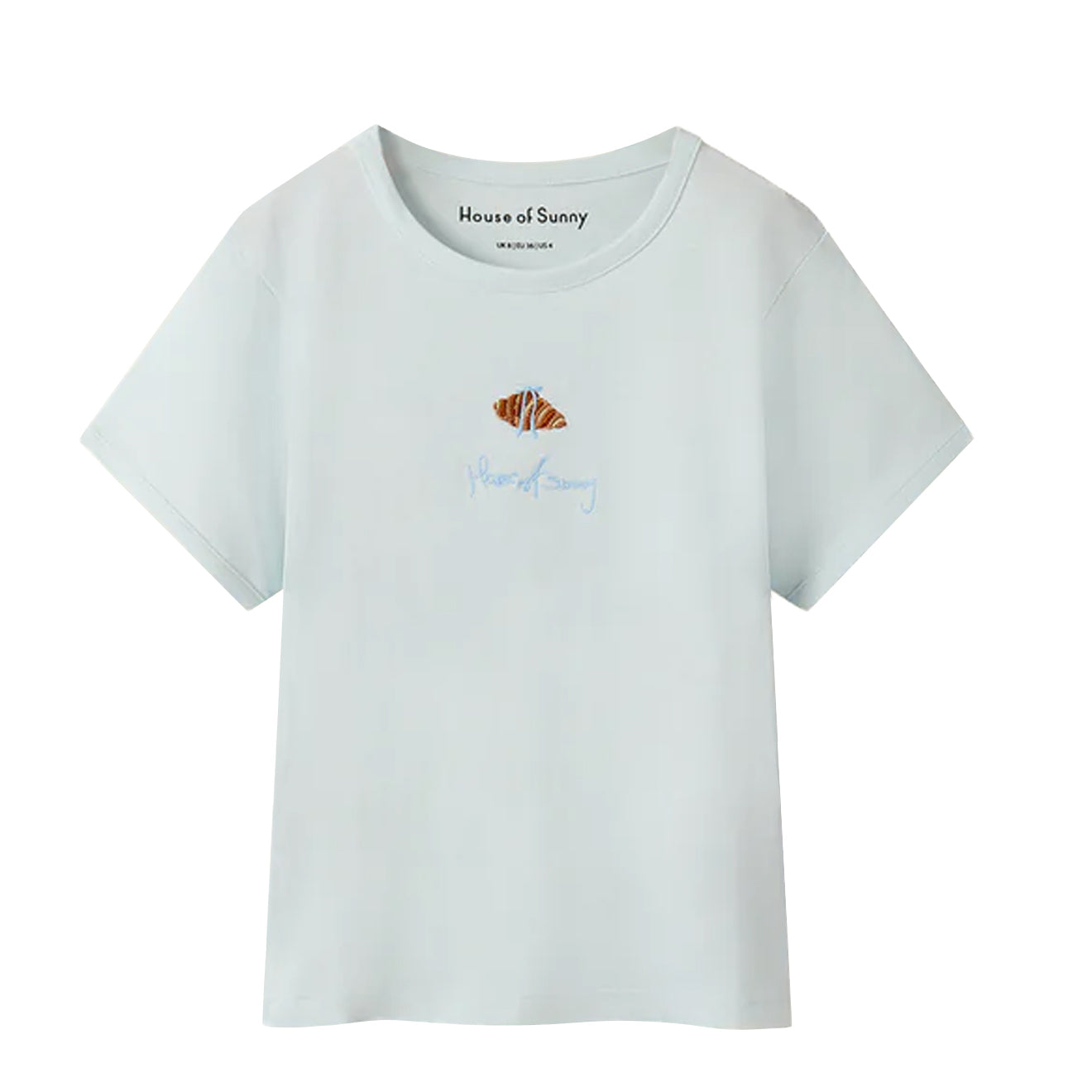 House of Sunny Croissant Baby Tee Soft Blue - pam pam 