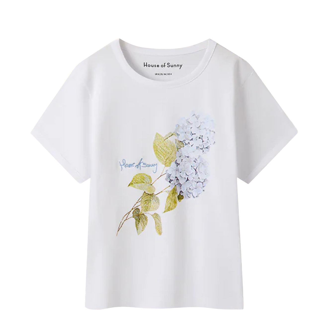 House of Sunny Hydrangea Baby Tee White - pam pam 
